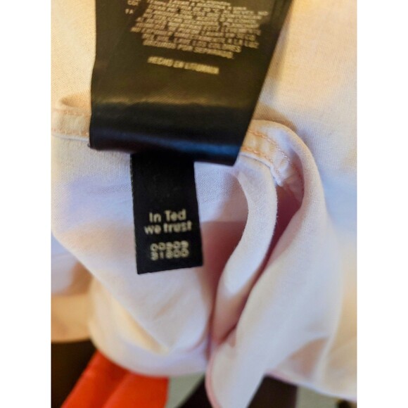 Ted Baker Shirt Mens 3XL 7 Pink 100% Cotton Flip Cuff Casual - Picture 6 of 8